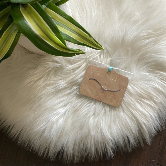 Anthropologie Shiraleah Navy Mala Cross Bracelet - Picture 2 of 3